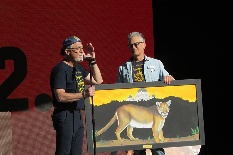 Friends of Griffith Park President Gerry Hans with State Senator Anthony Portantino.